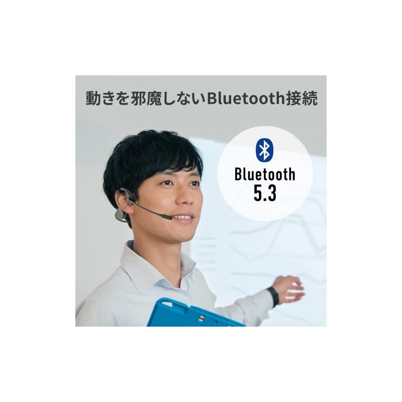 Sanwa Supply MM-BTSH65BK Bone Conduction Headset