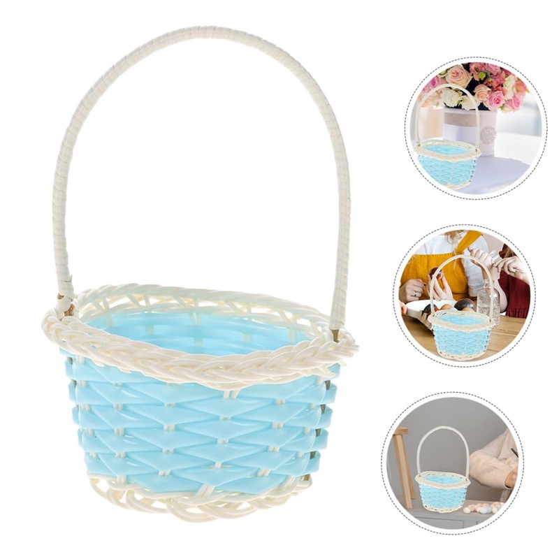 MERRYHAPY Tiny Baskets Set of 6 Weaving Storage Baskets Handles