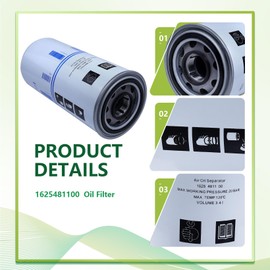 1625481100 KAYIQIN Oil Separator Replacement Parts Compatible with GA26/30/37VSD+GA18/22VSD+ Air Compressor 1625481150 1625481151 1625481101