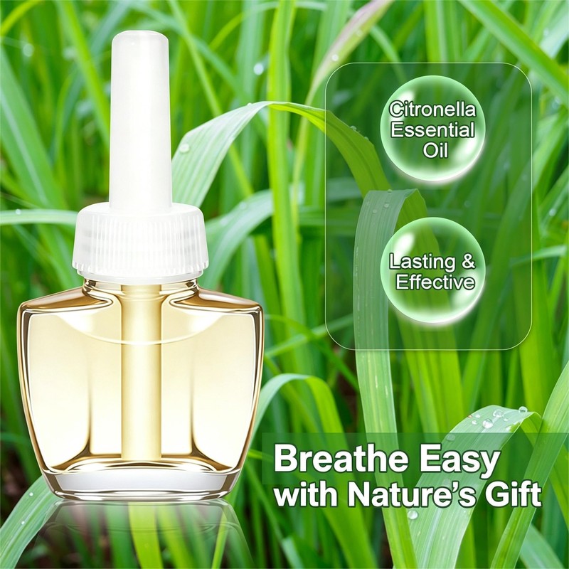 Citronella Plug In Air Freshener Refills, for Bedroom, Bathroom, 12