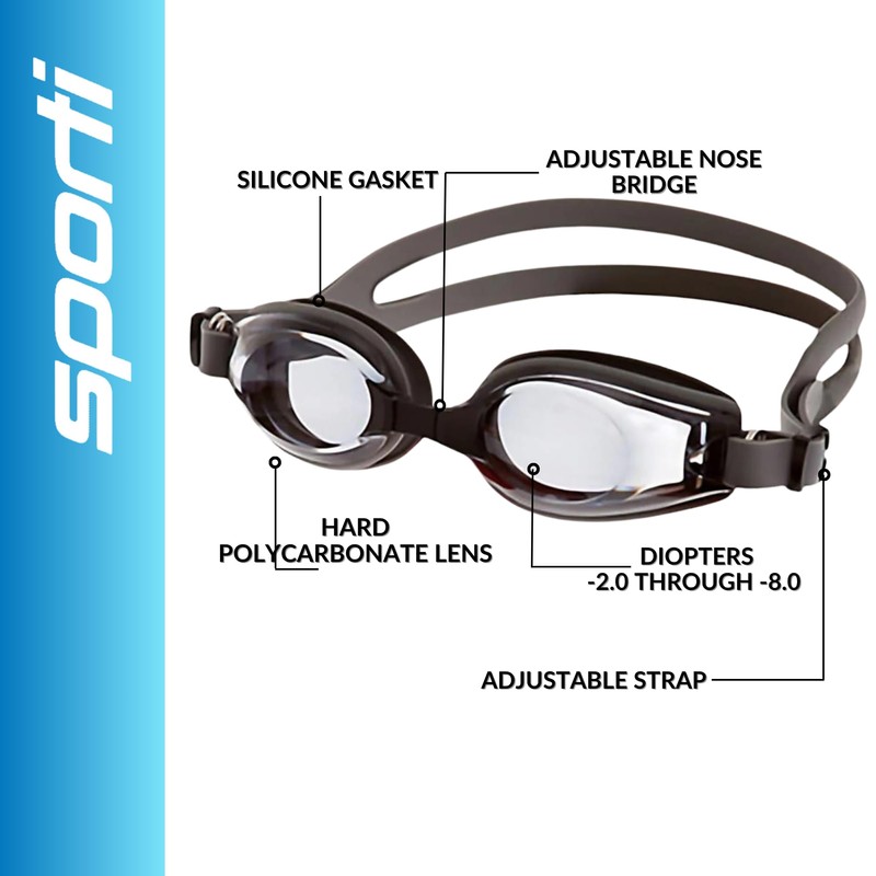 Sporti Antifog Optical Pro II Goggle - Smoke Lens/Smoke Frame