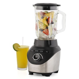 Universal 1500 Peak Watt Turbo Elite Max Blender, 71oz - 9-cup / 2.1 Liter Glass Pitcher, 3 Speed Settings with Powerful 6 Stainless Steel Blades, Premium Blender for Smoothies, Domestic Use