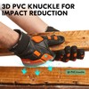 Vgo... Work Gloves Men Touchscreen in Cowhide Palm, Heavy Duty