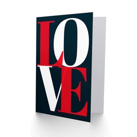 VALENTINES CARD - QUOTE TYPOGRAPHY LOVE LETTERS SIMPLE STYLISH RED