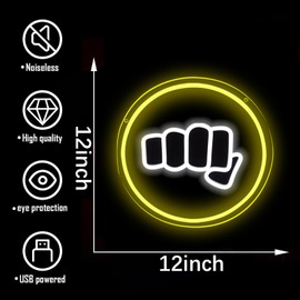 Acrossoce Co bra Sign Kai Neon Sign for Wall Decor, Dimmable Fist Neon Light for Game Room, Bedroom, Man Cave Bar Pub Decor, LED Neon Signs Bar Club Party Gifts for Boys Girls