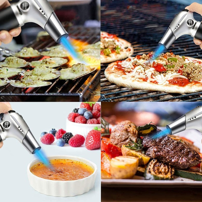 Blow Torch, Home-Grade Kitchen Cooking Torch with Lock Adjustable Flame