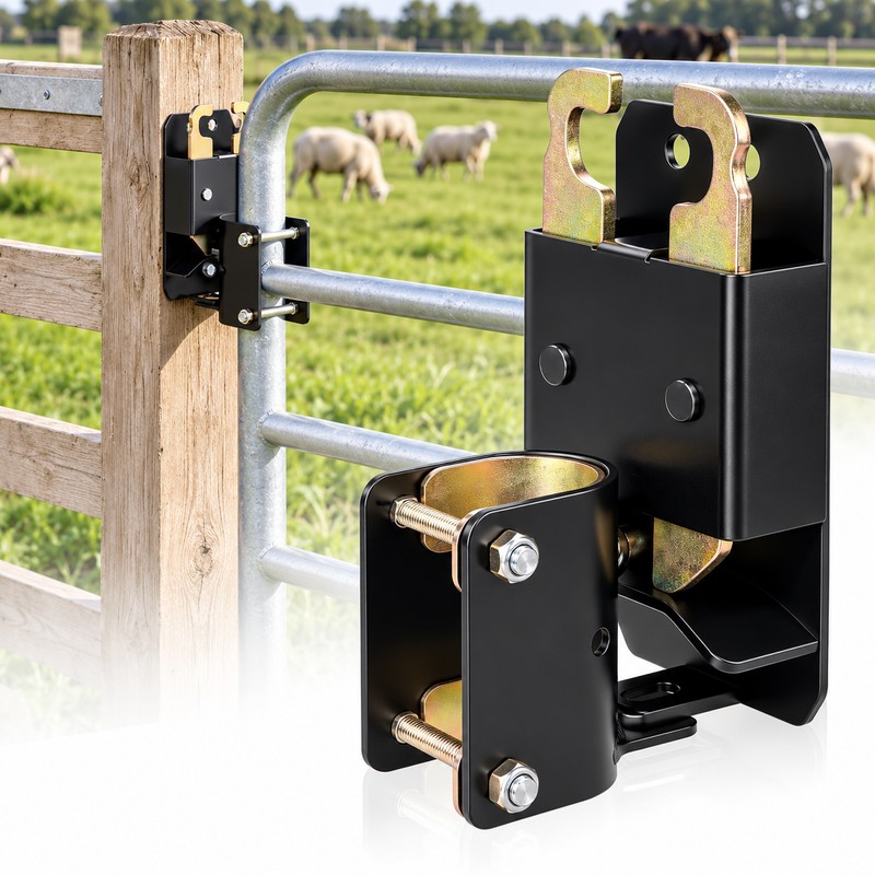2-Way Farm Gate Latch for Livestock Fences – Heavy-Duty Lockable