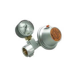 GOK Low Pressure Caravan Regulator 1.5 kg, 50 mbar with Pressure Gauge