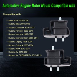 SHICHU Engine Motor Mount Compatible with 2005-2006 Saab 9-2X 93-22 Baja Crosstrek Forester Impreza Impreza Sport Legacy Outback WRX XV CROSSTREK Replacement for 32007088 32007089 32011446 41022AC110