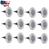 Gurdtopo 12 Pack Waterproof Warm Solar In Ground Lights Outdoor