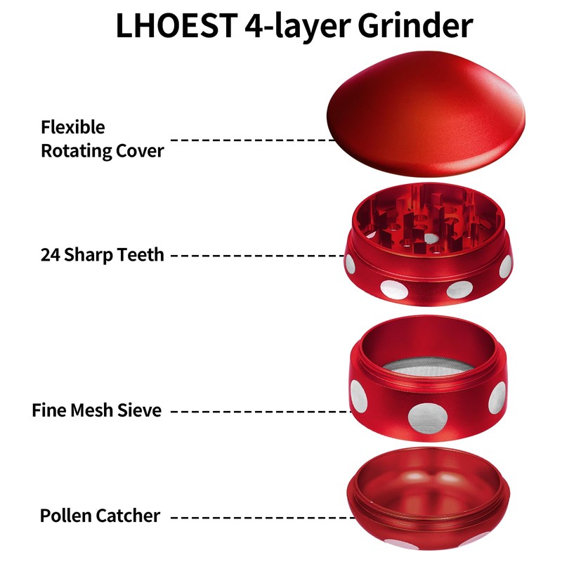 Metal Grinder 50MM Crusher 24 Grinding Teeth Cool Grinder 4