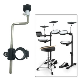 TUOREN Electronic Drum Kit Cymbal Holder, Z Shaped Cymbal Arm with 37mm Drum Rack Mounting Clamp for Electronic Drum Set