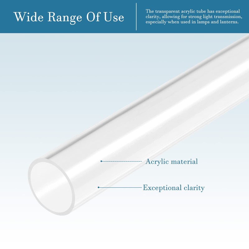 QUARKZMAN Acrylic Tube Rigid Round Tube 36 mm Inner Diameter