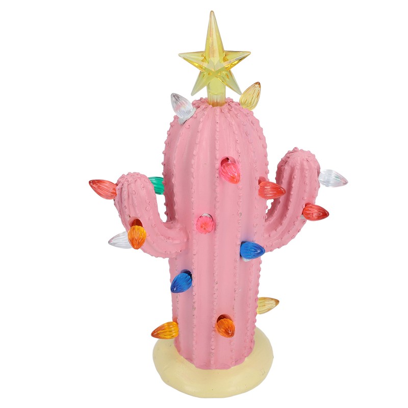 Cactus Figurine Resin Home Decor Plant Cactus Christmas Tree with