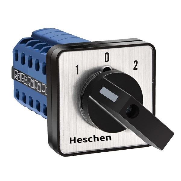 Heschen ユニバーサル ロータリーカムセレクター チェンジオーバースイッチ SZW26-20/D505.5 660V 20A ON-OFF-ON 3ポジション 5フェーズ