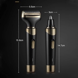 recortador de vello nasal, Recortador profesional de cejas y vello facial indoloro for hombres mujeres, recargable, cuchillas doble filo for una fácil limpieza