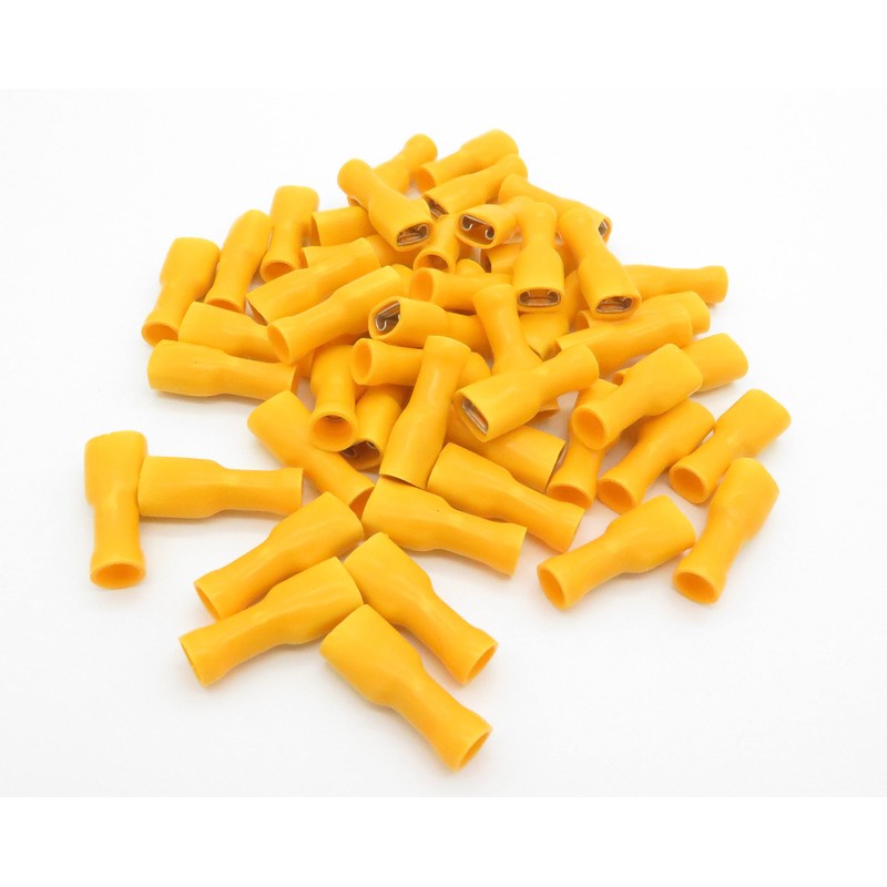 Female Yellow Spade Electrical Connectors/Crimp Terminals