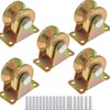 Sopepoyie V-Groove Wheel 2" Sliding Gate Casters Heavy Duty Rigid
