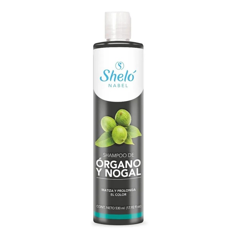 Shampoo Organo Nogal Sheló Matiza Reaviva Color Tinte Oscuro