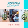 BESHEEK Murano Inspired Peace Sign Blown Glass Lampwork Art Pendant