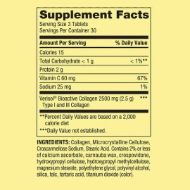 Colageno Bioactivo + Vitamina C 90 Tabletas Eg H45 Sabor Nd