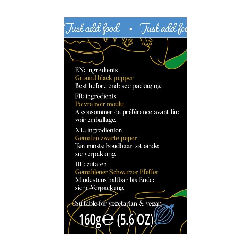 Saffron Herbs & Spices - Fine Ground Black Pepper in