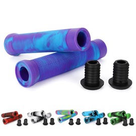 Scooter Grips - 145 mm Stunt Scooter Bicycle Grips Handlebar Grips - Mixed Colour Handlebar Grips for Stunt Scooter BMX MTB Bike (ZPurple/Blue)
