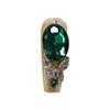 ArtiPrint Press on Nails Set with Emerald Green Large Rhinestones