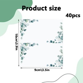 BOULESENM 40 Stück Tischkarten Hochzeit, Tischkarten Eukalyptus Grün,Namensschilder Hochzeit,Elegantes Design Sitzplatzkarten Tischdekoration Namenskarten Eukalyptus Hochzeitseinladungskarten