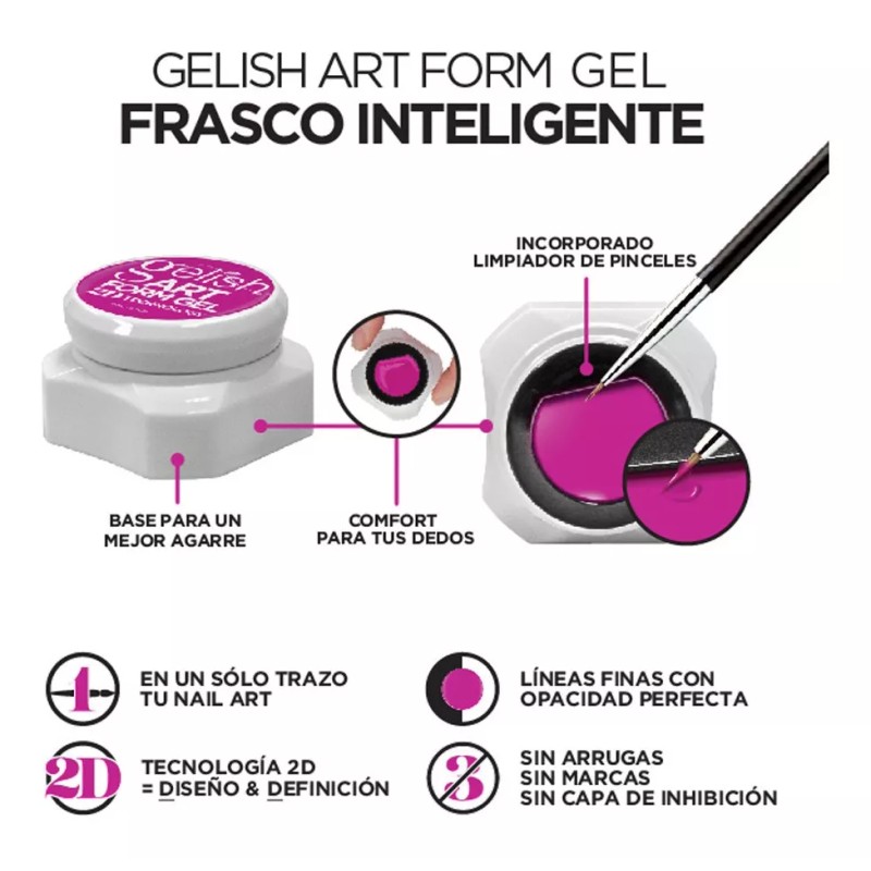 Gelish Pincel Para Arte En Gel Striper Gel Brush By
