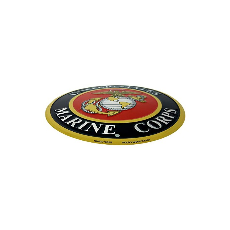 Ramsons Imports U.S. Marine Corps Emblem 12" Round Metal Sign,