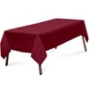 Flexincred Burgundy 3 Pack Rectangle Plastic Tablecloth 54 x 108
