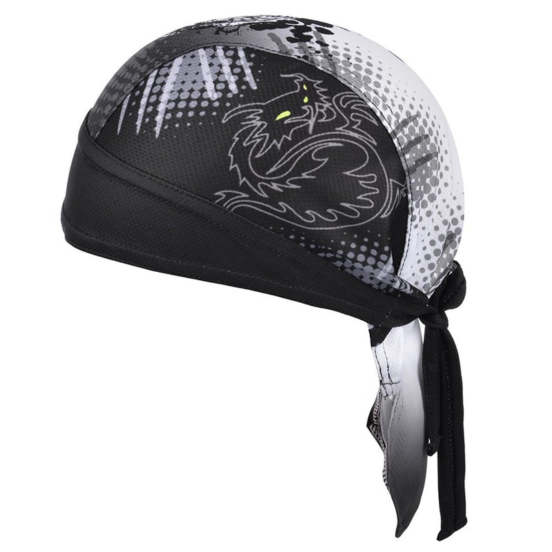 Sweat Wicking Beanie Skull Cap Adjustable Cycling Hat Wrap Dew