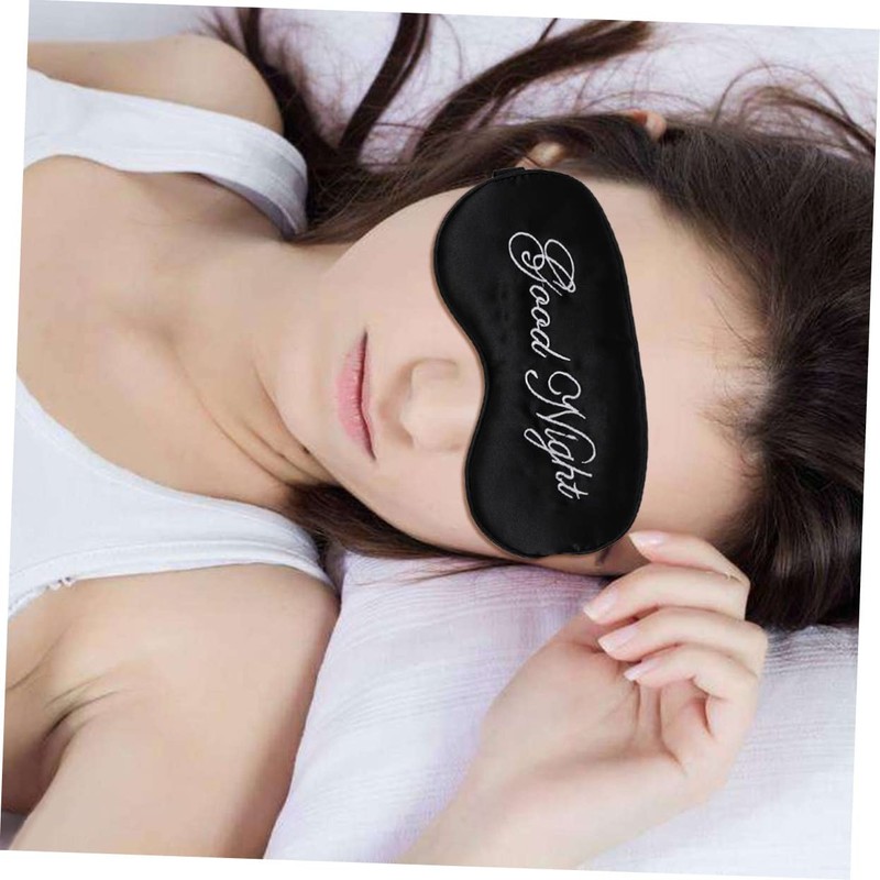 WOONEKY Travel Eye Mask for Airplane Sleep Large Silk Eye