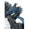 Nemesis Now B3602J7 Draco Clock Anne Stokes 17.8cm, Resin, Blue,