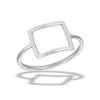 Modern Geometric Open Square Ring New .925 Sterling Silver Band
