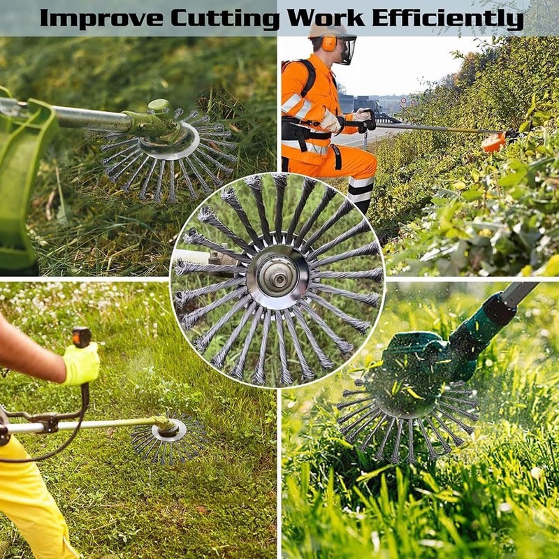 Indestructible Steel Wire Grass Trimmer Head,Weed Wacker Blade Eater, Weed