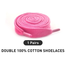 NDTEZUGT Diameter 15 mm Fat Laces Wide Shoelaces for Vans Knu Skool Skate Shoes, Thick Flat Shoelaces Chunky Laces, pink