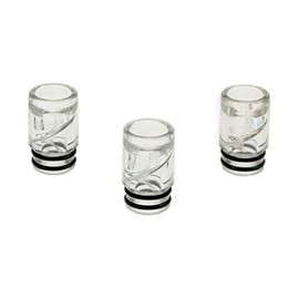 Armerah Anti Spit Back 510 Drip Tip eCig Mouthpiece Short/Medium Plastic 3 Pack Clear