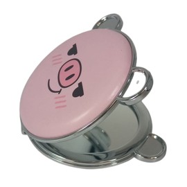 Jtbling Portable Double-Sided Mirror Lovely Make Up Mirror Handheld Mirror Pink Pig