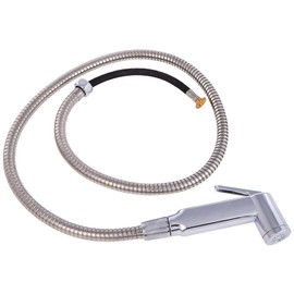 Rousseau WC Shower Set, Complete ABS Toilet Hygiene Kit with Shower, Support and 3-Way Faucet, Chrome