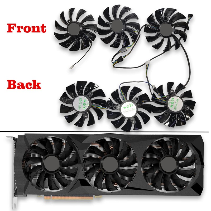 Dotodo 87mm GA92S2U DC12V 0.46A 4PIN Graphics Card Cooling Fan