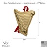 Wallace 2024 Gold Plated Musical Instrument Ornament - Harp 3rd