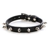 Serijoars Spiked Dog Collar Spiky Cat Collar PU Leather Adjustable