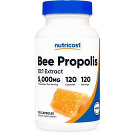 Nutricost Bee Propolis 10:1 Extract 5,000mg Equivalent, 120 Capsules - Gluten Free, Non-GMO, Vegetarian Dietary Supplement, from 500mg of 10:1 Extract