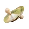 Ejoyous Finger Cymbals with Wooden Handles, 2PCS Hand Cymbals Copper