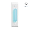 Heath Zenith White Metal Wired Lighted Push Doorbell Button