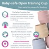 BIBaDO - Sippit Silicone Baby Cup, Blush (2-Pack) - Open