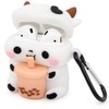 Mouzor Cute Airpods Case, Airpods 2 Case, Boba Tea Cow