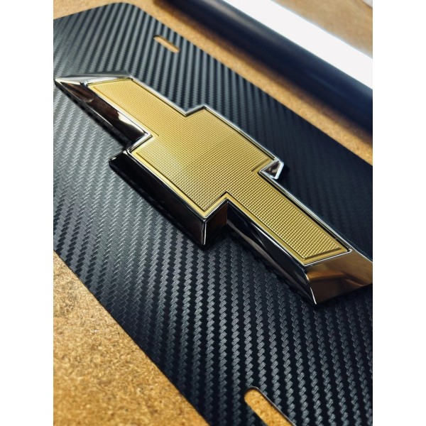 ADS OEM Custom 3D Chevy Bow Tie License Plate Carbon